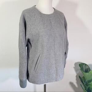 Steven Alan Heather Gray Tweed Structured Boxy Sweater Size Medium